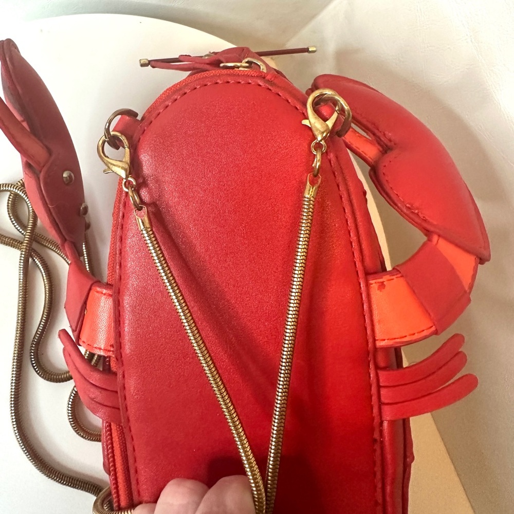 ***Unique 3D Lobster Animal Purse Novelty Zipper Crossbody Shoulder Bag - Picture 6 of 9